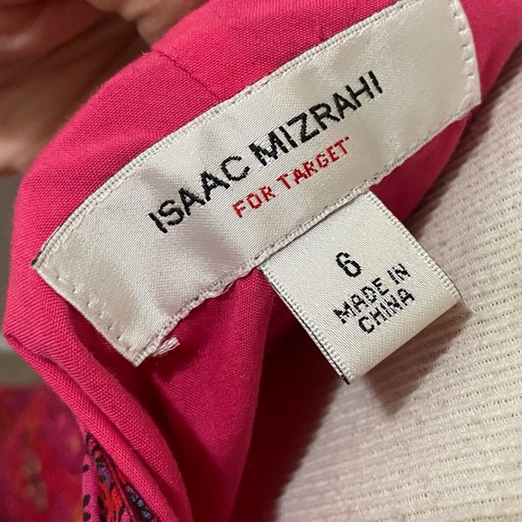 Isaac Mizrahi Floral Pink Paisley Sheath 3/4 Sleeve Dress - Excellent Condition - Picture 7 of 8